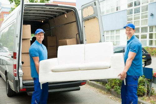 Man with a van loading items for a UK move