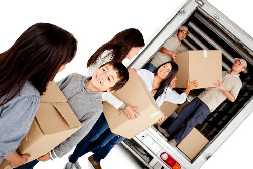 Removal van ready for a Docklands apartment move