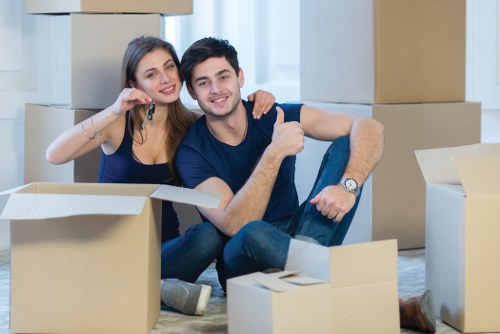 Man and van team handling a local move in Docklands