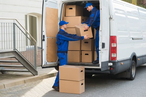 Docklands residential building access and moving setup