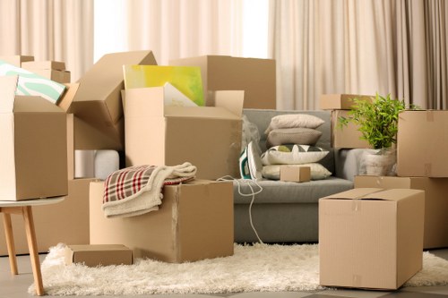 Commercial moving van support in Docklands business district