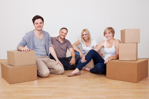 Docklands moving team preparing for a residential move near waterfront apartments