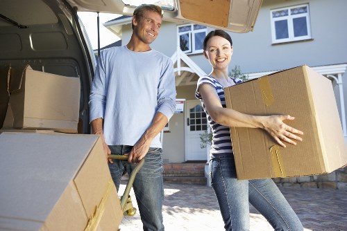 Household items being loaded for a local move