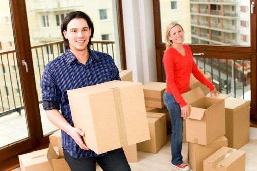 Moving boxes and household items in Docklands