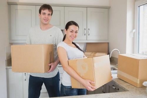 Local van removals team handling apartment move access in Docklands